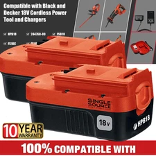 2-Pack 18V for Black and Decker HPB18 18 Volt 4.5Ah Battery HPB18-OPE 244760-00