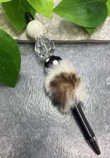 Handmade Acrylic Rhinestone Beads Black Ink Fluffy Pen New Free Ship C1162