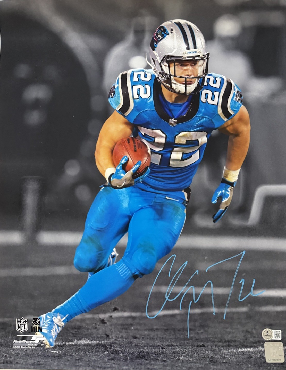 Christian Jackson McCaffrey Autographed Signed Carolina Panthers Christian McCaffrey 16x20 Photo Beckett COA 