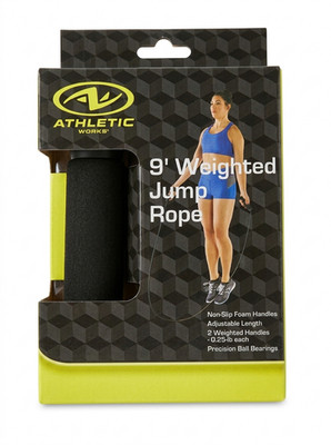 Athletic Works 9ft Weighted Exercise Jump Rope Crossfit Cardio Training New Fast
