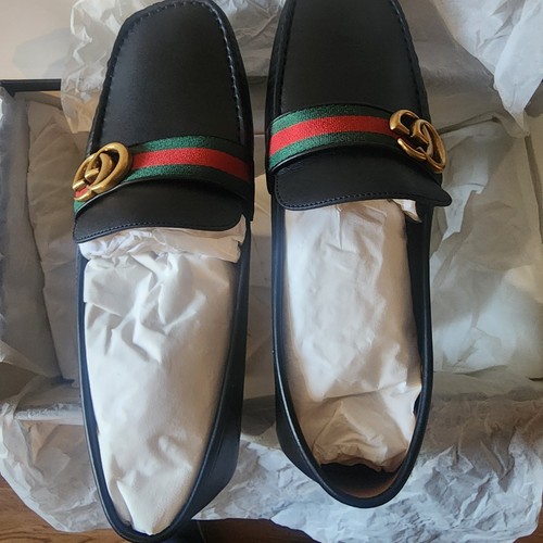 Men’s Gucci Noel GG Driver Loafer Black Size 8.5 | eBay