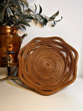 Pine Needle Basket Round Approximately 11  Across 3   Tall