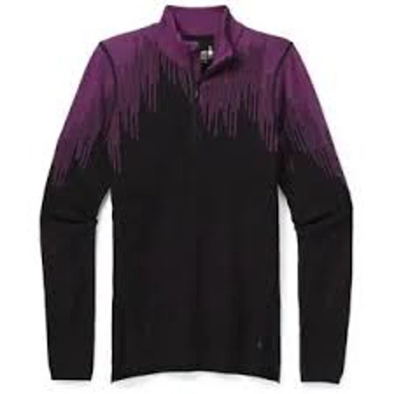 Smartwool Intraknit Merino Sport 200 Patterned 1/4 Zip Base Layer Slim Ribbed M