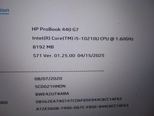 HP ProBook 440 G7 COR I5-10210U 1,6 GHZ/Sin memoria/SSD/OS/Cargador