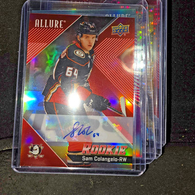 2024-25 ALLURE HOCKEY ''RED RAINBOW AUTO'' #150 SAM COLANGELO RC AUTO - ANAHEIM