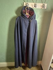 Vintage Wool Hooded Renaissance Cloak