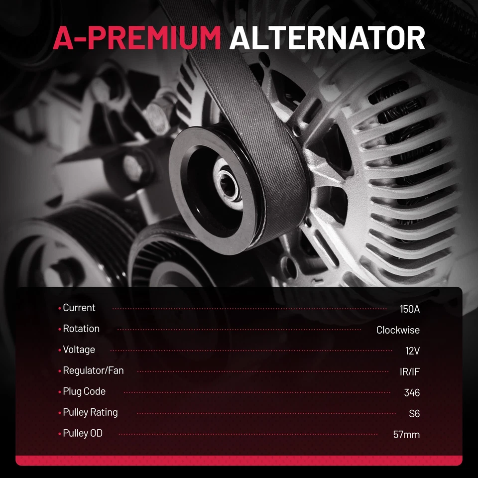 Alternator for Chevy Silverado 1500 GMC Sierra 1500 Classic Cadillac Escalade Foto 3 de 4