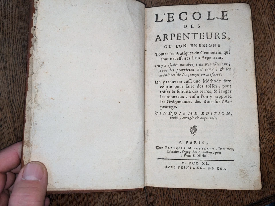 Old book - The Surveyors' School - 1740 - Image 3 of 4