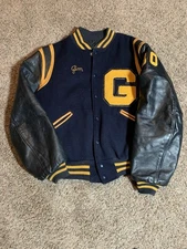 Vintage 1980 Varsity Letterman Jacket Medium Leather & Wool 