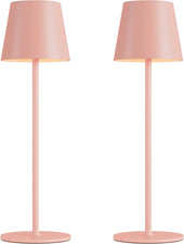Kakanuo Cordless Table Lamp Rechargeable Pink - KK 2 Pack 5000mAH Battery Operat