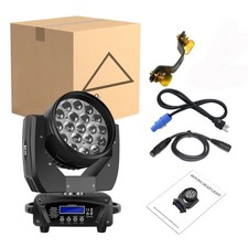 19x15W LED RGBW Wash Moving Head Light DMX Stage Beam Zoom Lighting DJ Show Xmas