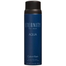 ETERNITY AQUA for Men all over body spray by CALVIN KLEIN 5.4 oz New