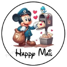 HAPPY MAIL MOUSE ENVELOPE SEALS LABELS STICKERS PARTY FAVORS