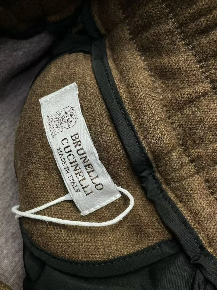 Brunello Cucinelli 男式裤经典常规亚麻透气休闲裤 — 第 4/4 张图片