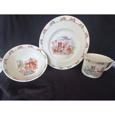 Royal Doulton Bunnykins 3 Piece Nursery Set Plate Bowl Mug English Bone China