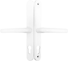 Cego White Upvc Door Handle 70Mm PZ 215Mm Screw Fix
