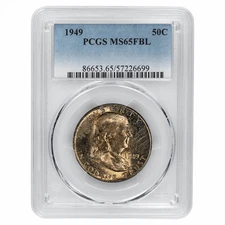 1949 Franklin Half Dollar 50C PCGS MS 65 FBL