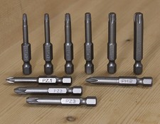 50 mm Torx / PH / PZ Bits in einem Angebot 1 / 5 / 10 St&uuml;ck
