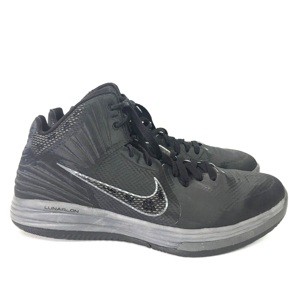 Nike Mens 13 Hyperfuse Lunarlon Sneaker Basketball Shoes Black