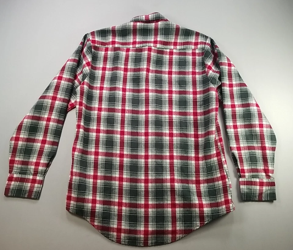Camisa masculina High Sierra M flanela vermelha cinza xadrez grunge casual xadrez acrílico vintage - Imagem 3 de 4
