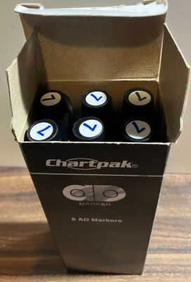 6-Pack Chartpak AD Touch-Up Markers Blender Cool Gray #7 P-187 (194) BRAND NEW