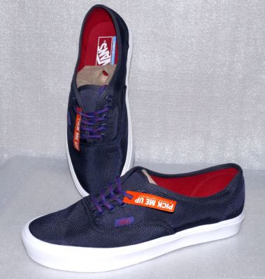 Vans Authentic Lite Herren Schuhe Freizeit Sneaker Boots 42 US9 Dk.Blau Weiß