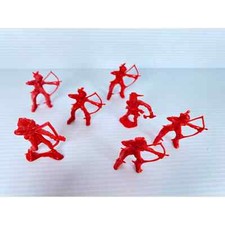 Vintage 1960's Collectible Red Indian Figures 7ct
