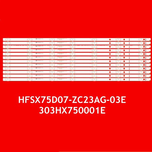 12Pcs LED Strips For HFSX75D07-ZC23AG-03E 303HX750001E 75UD6200 75PFL5604/F7A - Picture 2 of 6