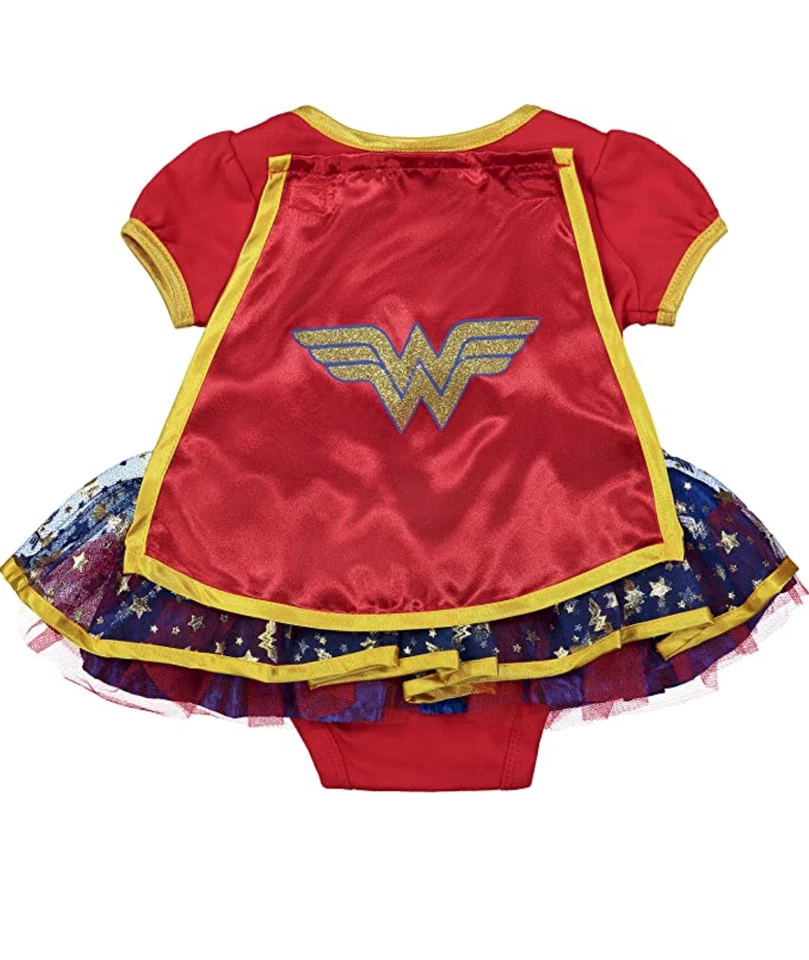 Wonder Woman DC Baby Girl's Halloween Costume Super-Hero Tiara & Cape 6-9 months - Image 3 of 4