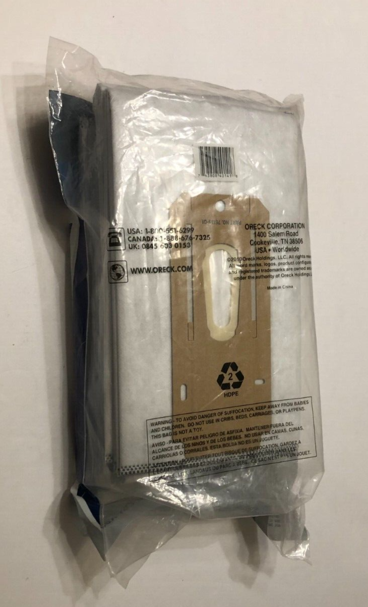 14.99 Oreck CCPK80H Type CC Odor Eliminating Bags 8 Pack HEPA White