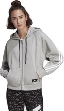 NEW adidas Fleece 3-Stripes Full Zip Hoodie X Small women's jacket