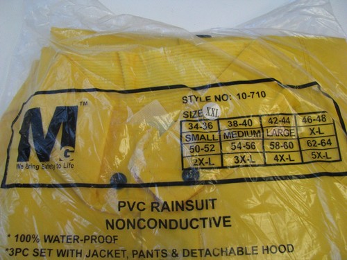 Tuta antipioggia in PVC non conduttiva set da 3 pezzi, XXL - Foto 2 di 4