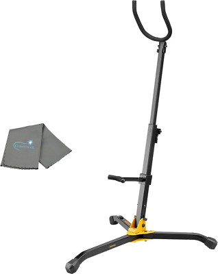 Hercules Baritone Saxophone Stand, DS535B, Folding Stand with Adjustable Backres