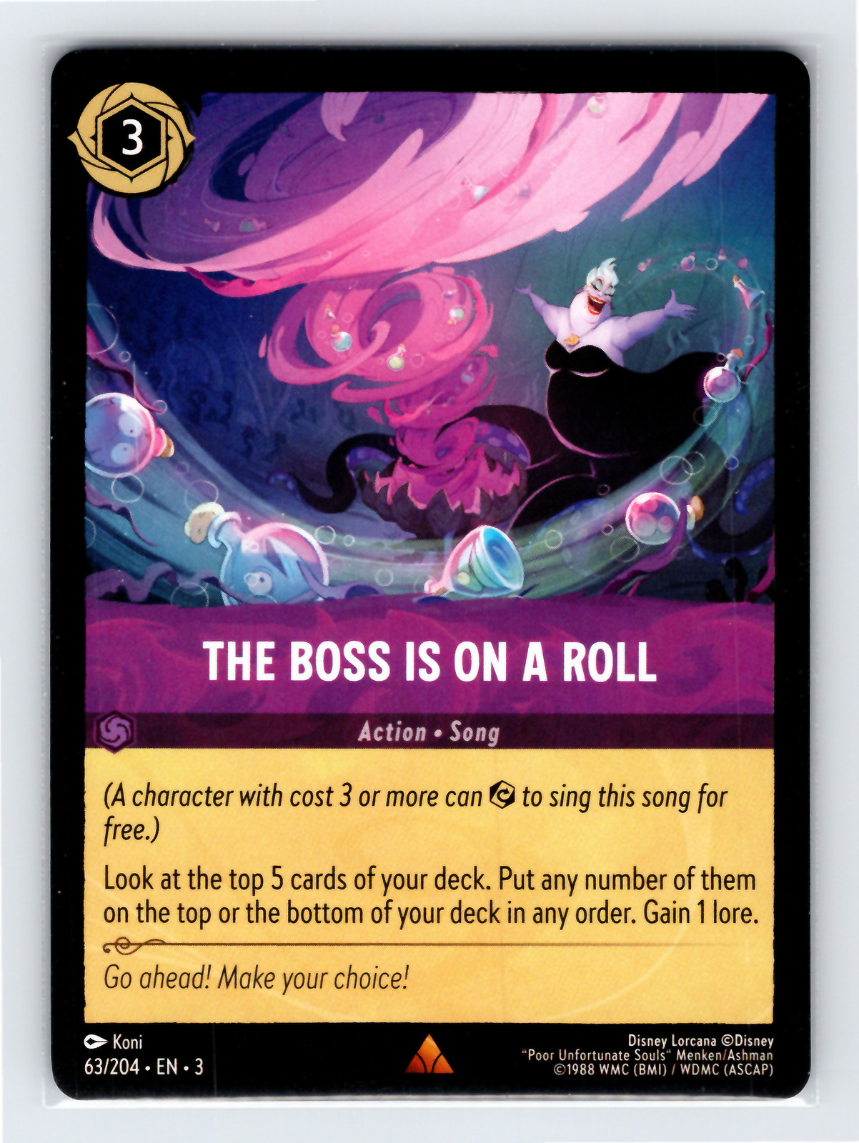 The Boss is on a Roll | Disney Lorcana Into the Inklands | 63/204 | NM | Rare