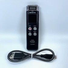 Evistr Digital Voice Recorder Model L157 16 GB Capacity Input 5V 500mA Tested ￼