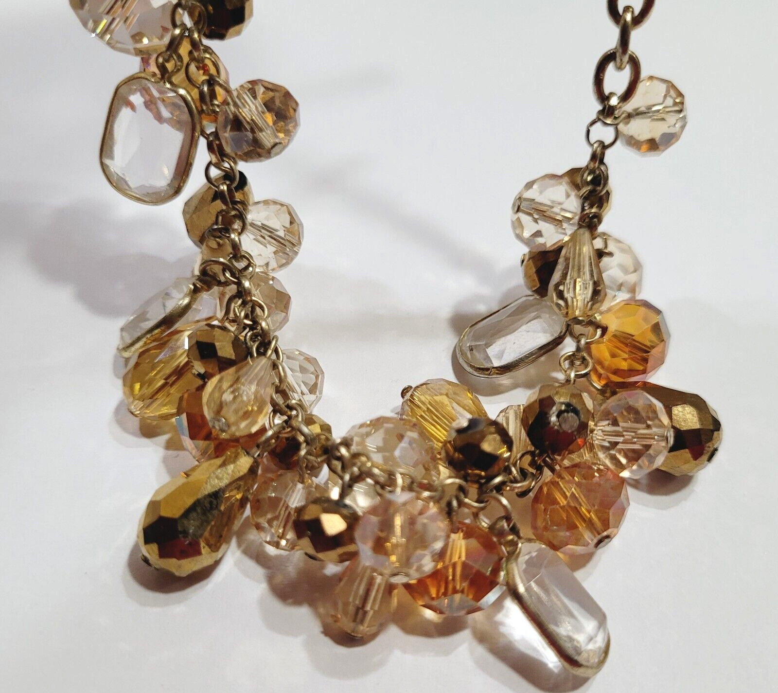 Chunky Cluster Statement Multi Colored Faceted Gl… - image 14