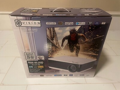 E-vision Projector 9000 4k-UHD COMMERCIAL GRADE INDOOR/OUTDOOR BUNDLE