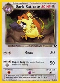 Pokemon Dark Raticate (51/84) Team Rocket NM