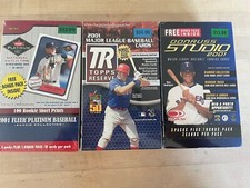 Lot Of 3 Sealed 2001 Blaster Boxes Donruss Studio Topps Reserve Fleer Platinum R