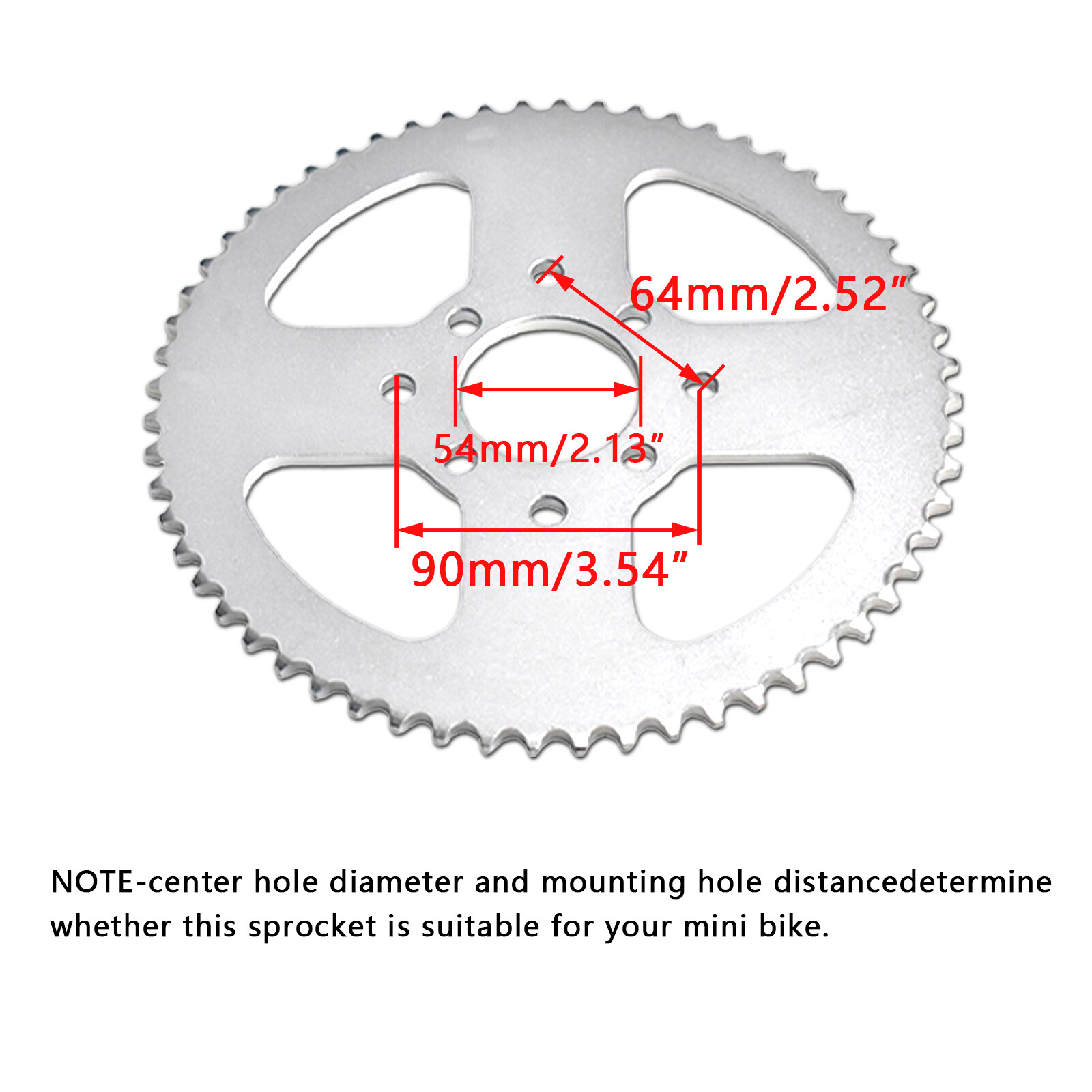 60 Tooth Sprocket for #40/41/420 Chain 2" Bore Go-Karts & Mini Bikes Drift Trike
