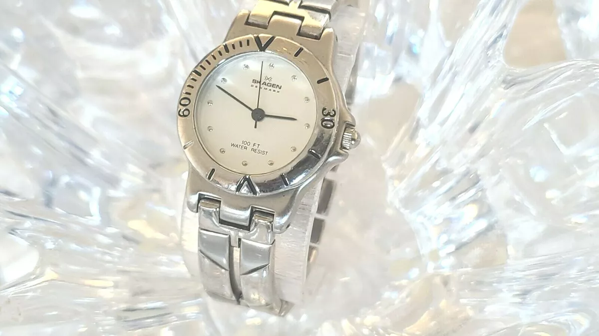Silver skagen womens clearance watches