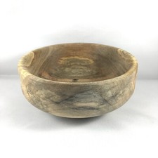 Hand Turned Decorative Wood Bowl Table Art Centerpiece Handmade Beautiful Grain