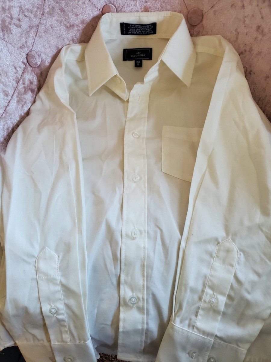 dockers white dress shirts Dockers Battery Street Coll. Mens Medium 15/15-1/2 (34/35) Dress Shirt, White