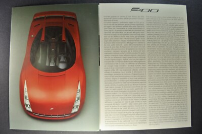 2000 Fioravanti F-100 Concept Car Brochure Ferrari Excellent Orig