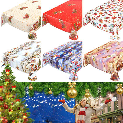 Weihnachtstischdecke Wachstuch abwaschbar Deko Neu Tischdecke Christmas  ANRO