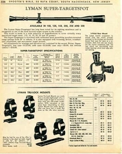 1966 Print Ad of Lyman All American Tru-Lock Rifle Scope Mount, Super-Targetspot