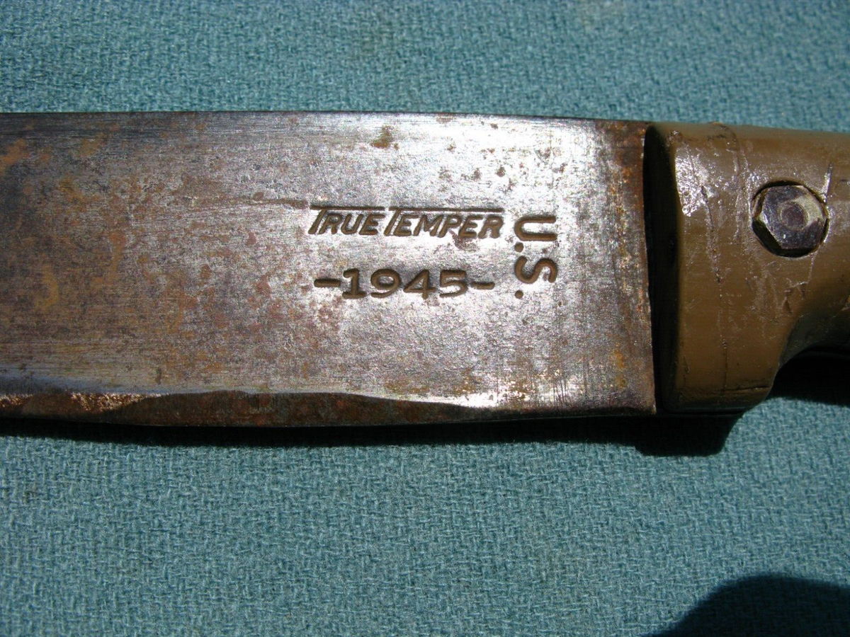 WWII U.S. Military True Temper 1945 Machete WW2 All Original UGLY