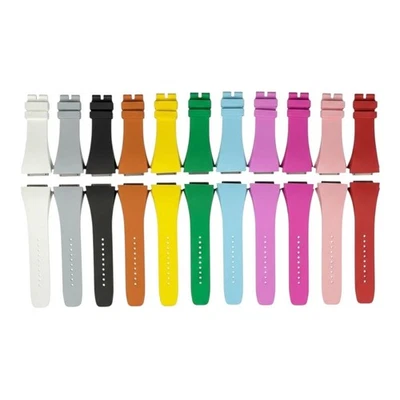 Mittleres Kautschukband Uhrenarmband passend für Richard Mille RM59 RM061 RM38 02 M Größe - Bild 1 von 4