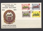 Isle of Man 1973 SG 35-8 Railway Centenary FDC