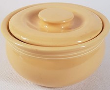 Rare Homer Laughlin Fiesta Kitchen Kraft Yellow Individual Covered Casserole